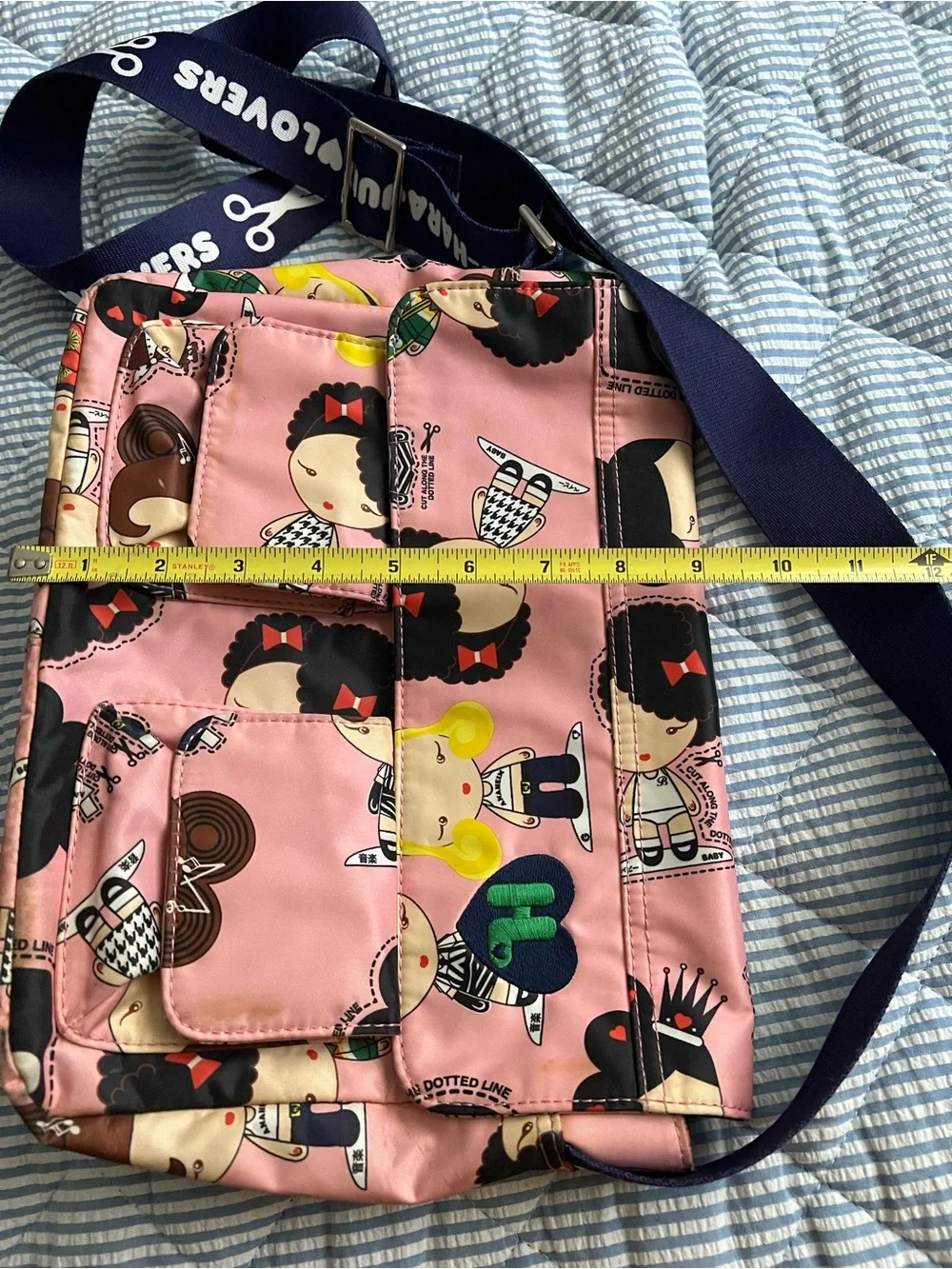 Harajuku Lovers Pink Character Patchwork Crossbody Bag